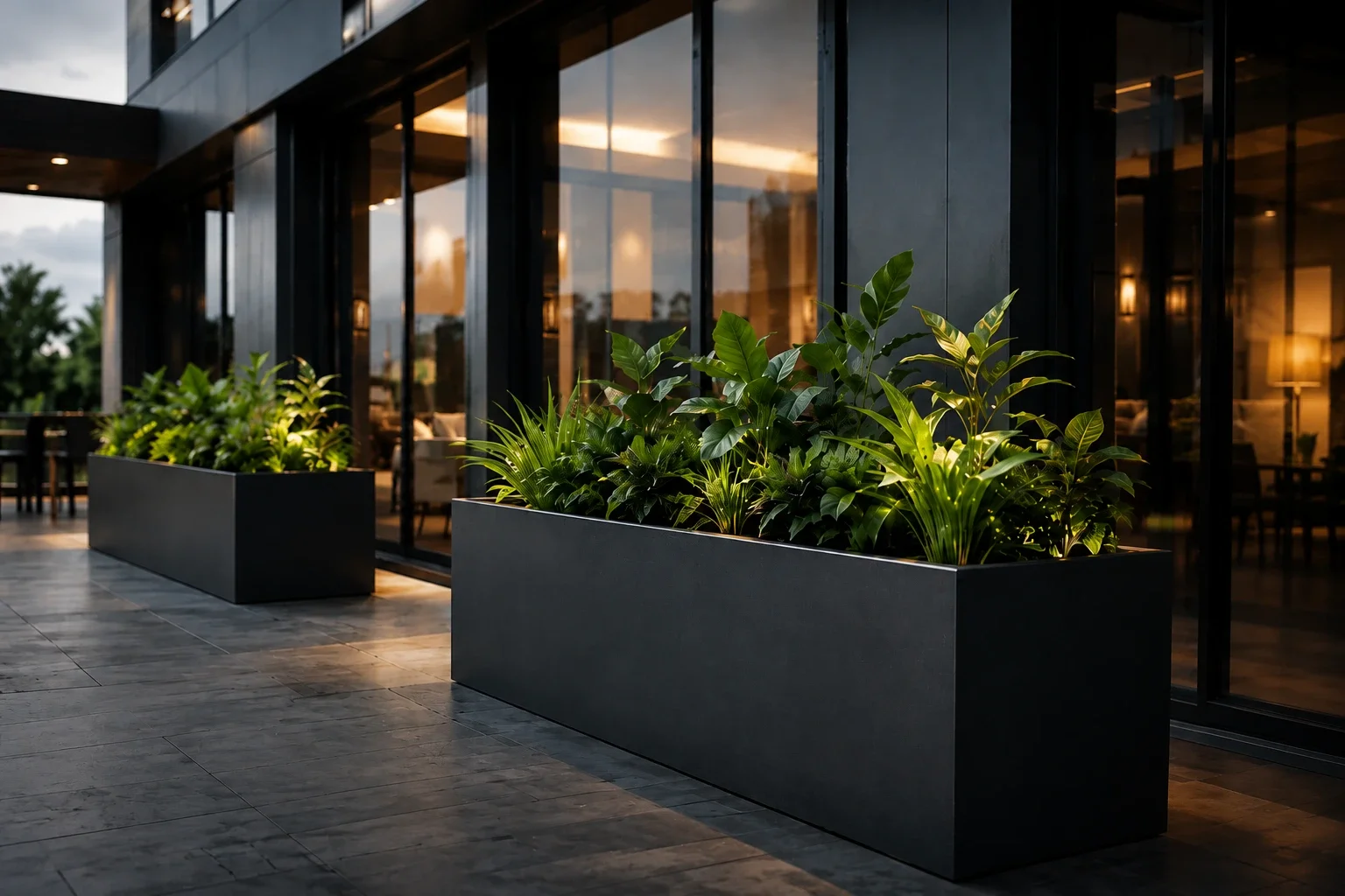 Otel ve Resort Projelerinde Fiberglass Saksı Kullanımı